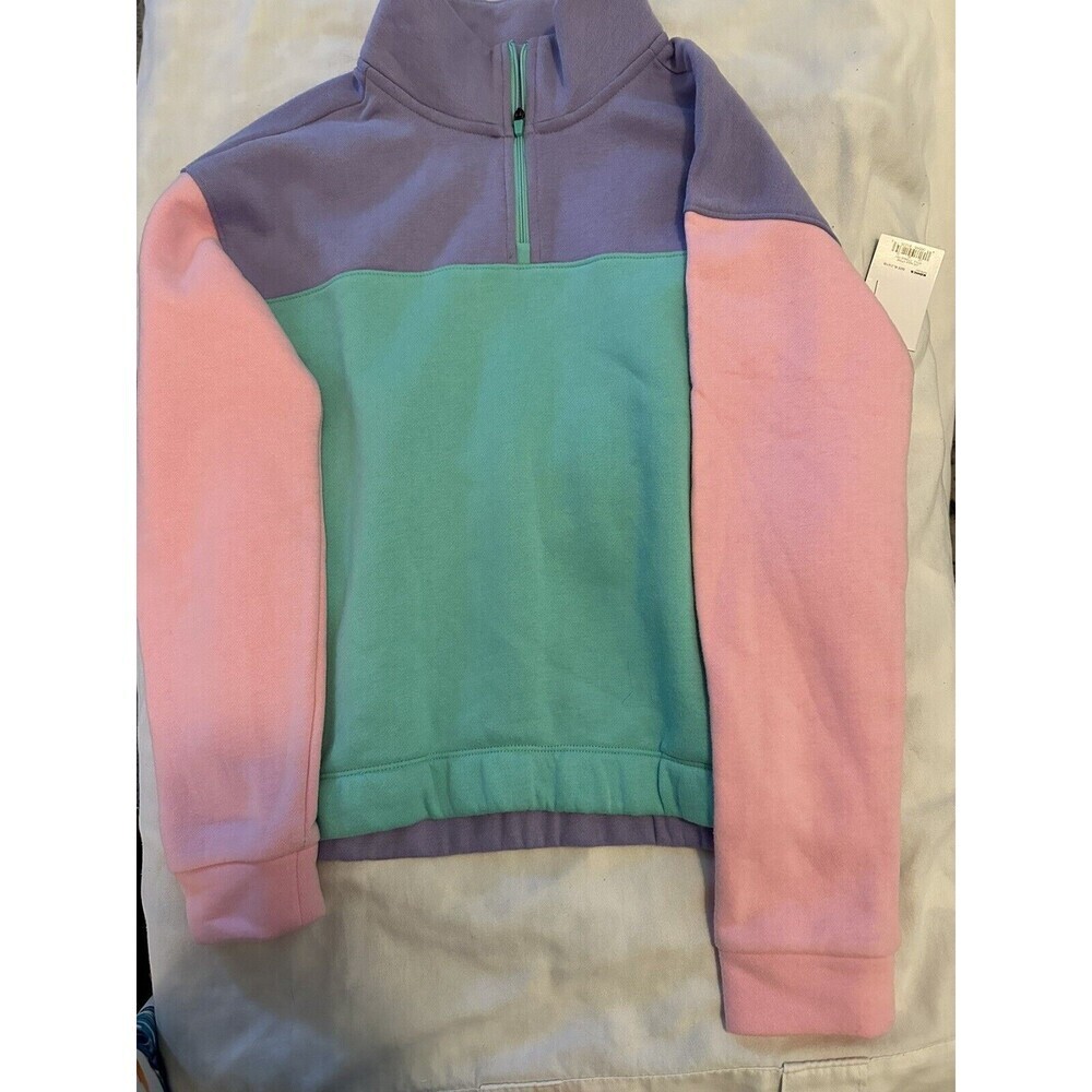TEK GEAR Ultrasoft Fleece 1/4 Zip Sweatshirt XL 14/16 Big Kid Girls NWT